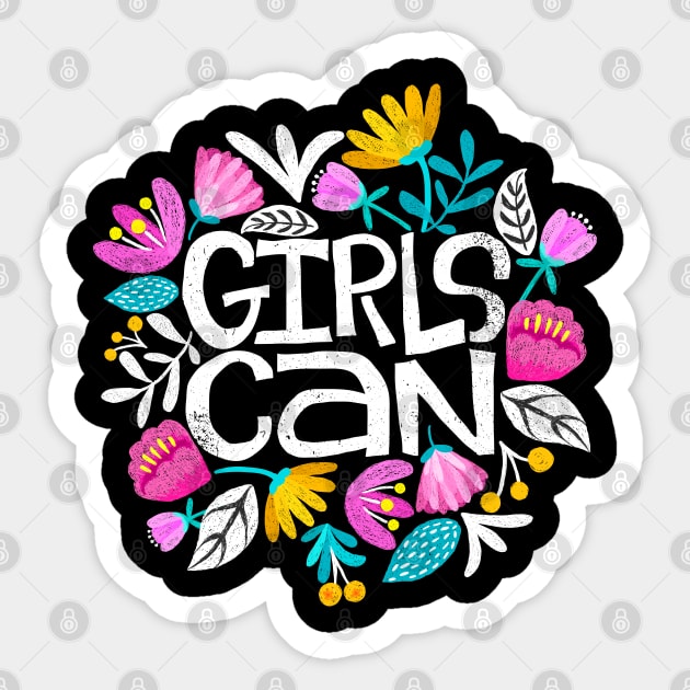 Girls Can Sticker by TambuStore